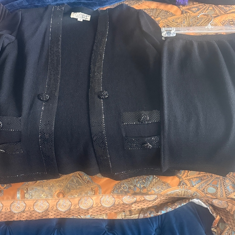 St. John Collection Black Dress Set